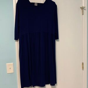 Esteem 1x plus size navy dress with pockets